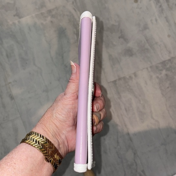 Coach  long wallet  vintage  snap wallet  leather  purple/violet/white leather t - Picture 7 of 17